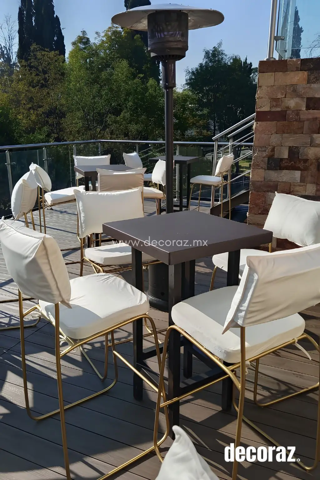 Periqueras doradas marfil evento diurno CDMX