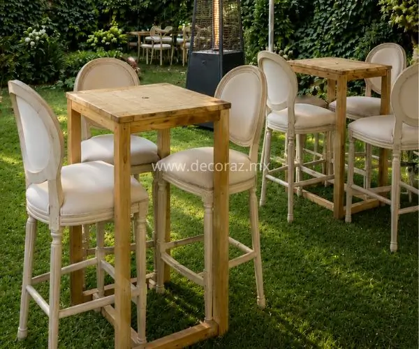 Medidas periquera Luis XV banco 35×35 cm altura 75-80 cm estructura madera blanca